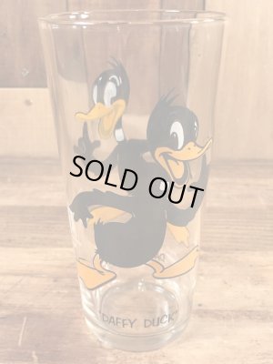 ルーニーテューンズのダフィーダックの70年代ビンテージガラスコップ