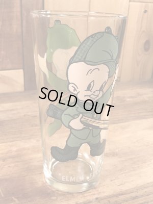 ルーニーテューンズのエルマーフッドの70年代ビンテージガラスコップ