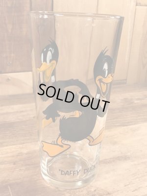 ルーニーテューンズのダフィーダックの70年代ビンテージガラスコップ