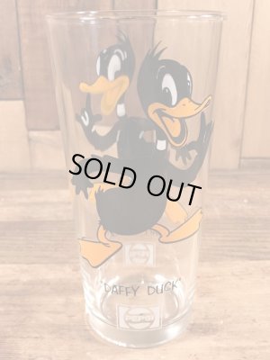 ルーニーテューンズのダフィーダックの70年代ビンテージガラスコップ
