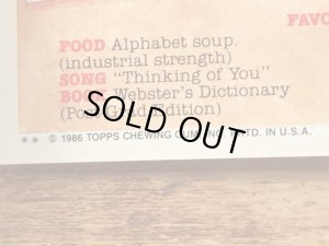 Topps社製のガーベッジペイルキッズの80’sヴィンテージカードシール