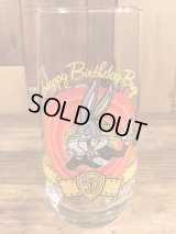 Warner Bros Looney Tunes “Happy Birthday Bugs” Glass　ルーニーテューンズ　ビンテージ　グラス　ワーナーブラザーズ　90年代