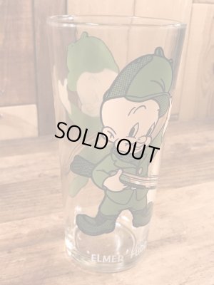 ルーニーテューンズのエルマーフッドの70年代ビンテージガラスコップ