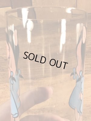 ルーニーテューンズのペチュニアピッグの70年代ビンテージガラスコップ