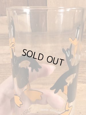 ルーニーテューンズのダフィーダックの70年代ビンテージガラスコップ