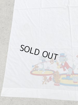 トムとジェリーのツインサイズの70’sヴィンテージフラットシーツ