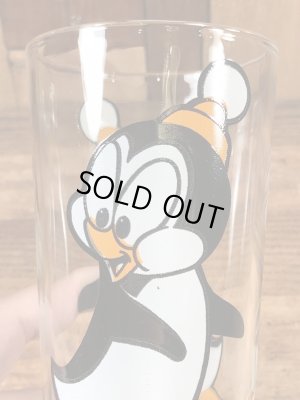 ペンギンのチリーウィリーの70年代ビンテージガラスコップ