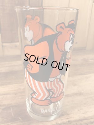 クマのバーニーの70年代ビンテージガラスコップ