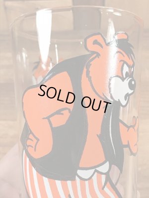 クマのバーニーの70年代ビンテージガラスコップ