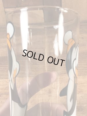 ペンギンのチリーウィリーの70年代ビンテージガラスコップ