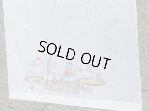 トムとジェリーのツインサイズの70年代ビンテージフラットシーツ