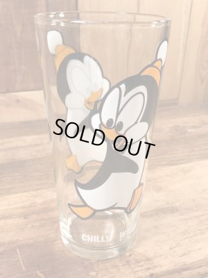 ペンギンのチリーウィリーの70年代ビンテージガラスコップ