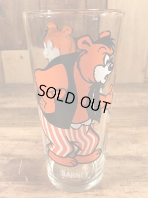 クマのバーニーの70年代ビンテージガラスコップ