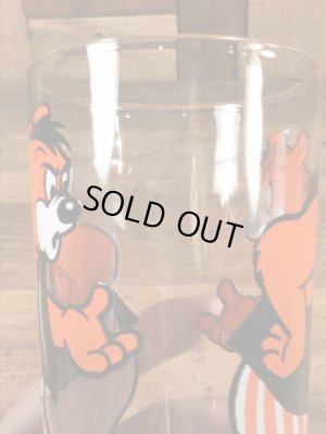 クマのバーニーの70年代ビンテージガラスコップ