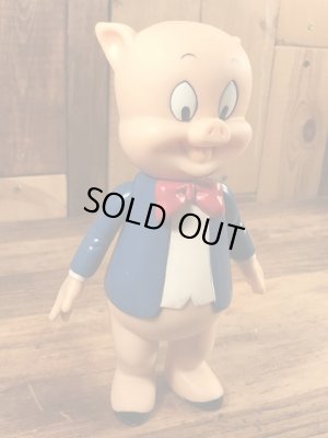 ルーニーテューンズのポーキーピッグの90年代ビンテージフィギュア