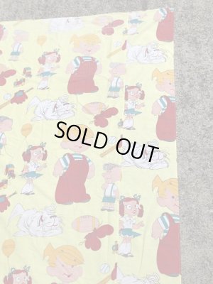 わんぱくデニスのツインサイズの60〜70年代ビンテージフラットシーツ