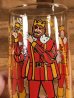 バーガーキングの王様の70年代ビンテージガラスコップ