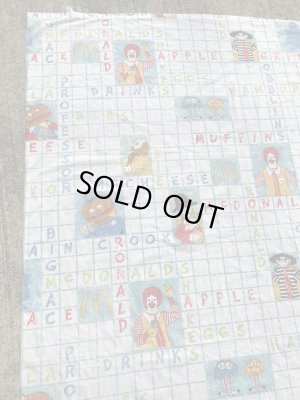 マクドナルドのキャラクターの70’sヴィンテージフラットシーツ