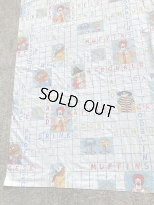 マクドナルドのキャラクターの70’sヴィンテージフラットシーツ
