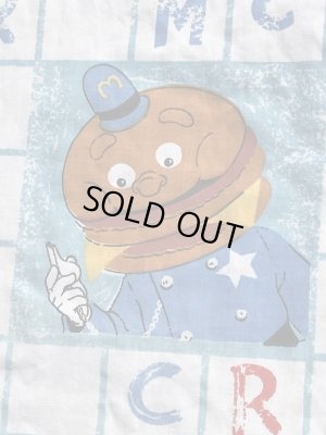 マクドナルドのキャラクターの70年代ビンテージフラットシーツ