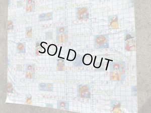 マクドナルドのキャラクターの70年代ビンテージフラットシーツ