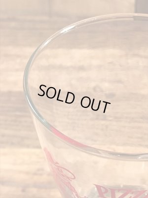 ピザハットの企業物の70年代ビンテージガラスコップ