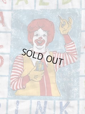 マクドナルドのキャラクターの70’sヴィンテージフラットシーツ