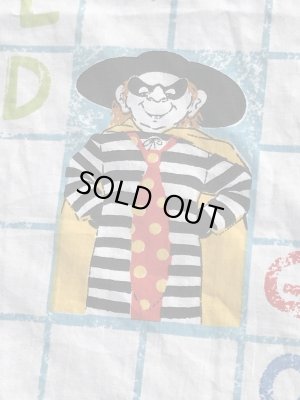 マクドナルドのキャラクターの70’sヴィンテージフラットシーツ