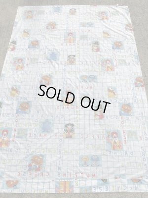 マクドナルドのキャラクターの70年代ビンテージフラットシーツ