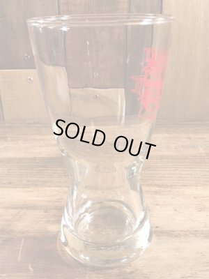 ピザハットの企業物の70年代ビンテージガラスコップ