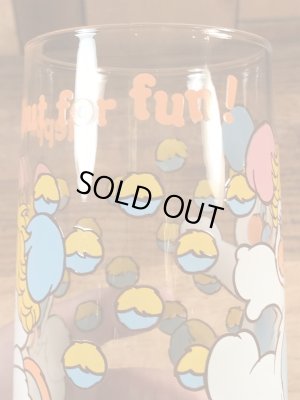 アンカーホッキング社製のポップルズの80年代ビンテージガラスコップ