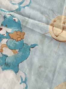 他の写真1: Care Bears Blue Twin Flat Sheet　ケアベア　ビンテージ　フラットシーツ　80年代