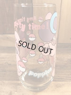 アンカーホッキング社製のポップルズの80年代ビンテージガラスコップ