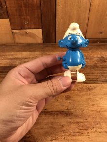 他の写真1: Wallace Berrie “Smurf” Wind-Up Toy　スマーフ　ビンテージ　ワインドアップトイ　トコトコ人形　80年代