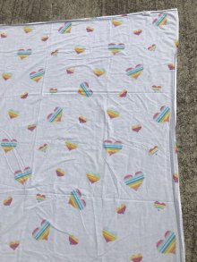 他の写真1: Care Bears “Heart” Twin Flat Sheet　ケアベア　ビンテージ　フラットシーツ　2000年代