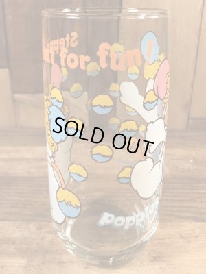アンカーホッキング社製のポップルズの80年代ビンテージガラスコップ