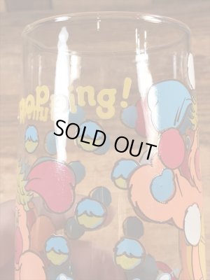 アンカーホッキング社製のポップルズの80年代ビンテージガラスコップ