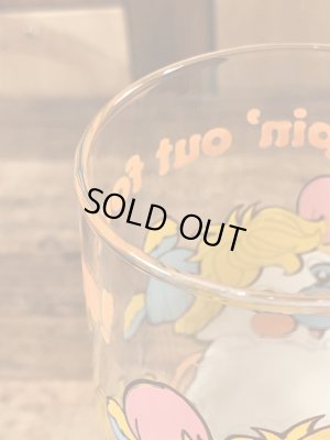 アンカーホッキング社製のポップルズの80年代ビンテージガラスコップ