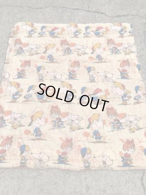 スヌーピーのような野球をしているキャラクターの70年代ビンテージ寝袋