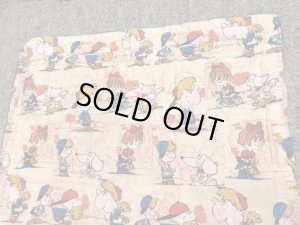 スヌーピーのような野球をしているキャラクターの70年代ビンテージ寝袋