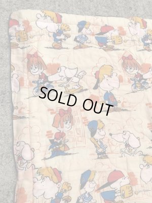 スヌーピーのような野球をしているキャラクターの70年代ビンテージ寝袋