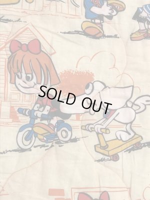 スヌーピーのような野球をしているキャラクターの70年代ビンテージ寝袋