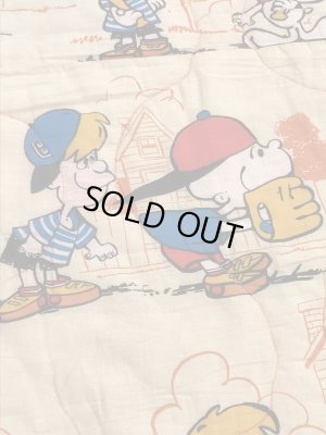 チャーリーブラウンのような男の子と女の子の70’sヴィンテージスリーピングバッグ