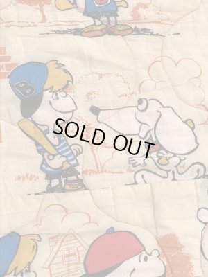 チャーリーブラウンのような男の子と女の子の70’sヴィンテージスリーピングバッグ