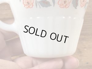 Termocrisaのフラワー柄の70〜80’sヴィンテージミルクガラスカップ