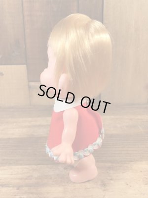 メイドインジャパン製の女の子の60’sヴィンテージソフビドール
