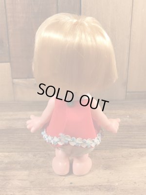 メイドインジャパン製の女の子の60’sヴィンテージソフビドール