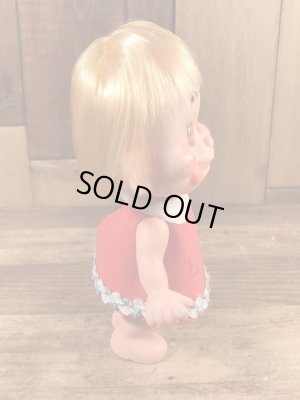 目がコロコロ動く女の子の60年代ビンテージドール