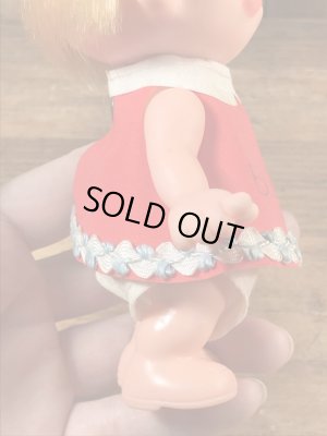 メイドインジャパン製の女の子の60’sヴィンテージソフビドール