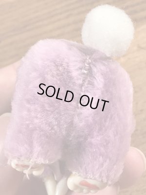 イースターバニーの紫の80’sヴィンテージクリップドール